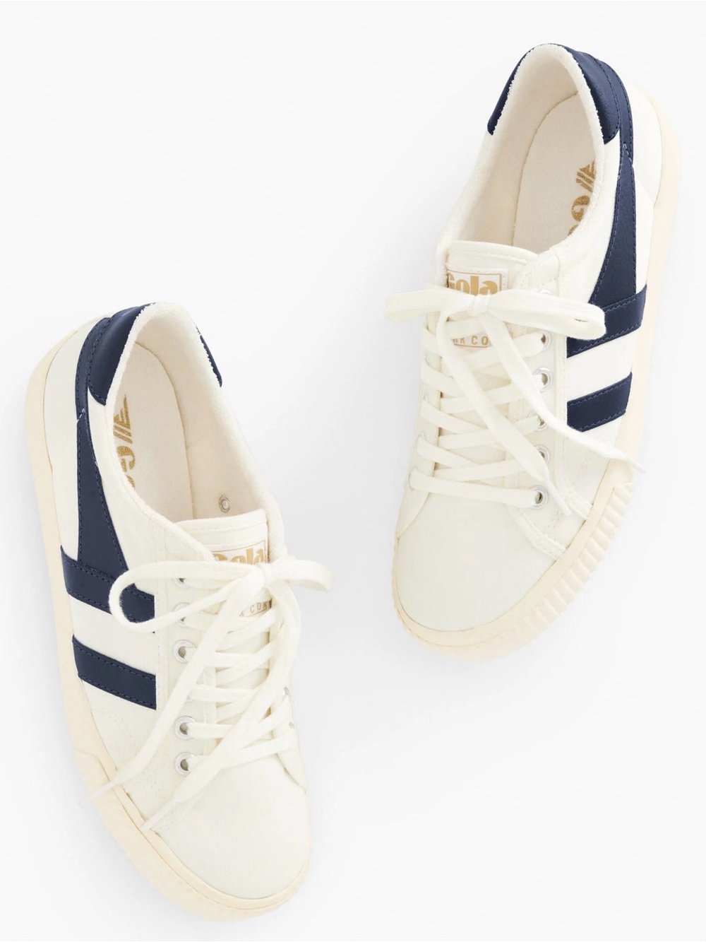 GOLA® MARK COX TENNIS SNEAKERS Size 10 White and Navy Blue